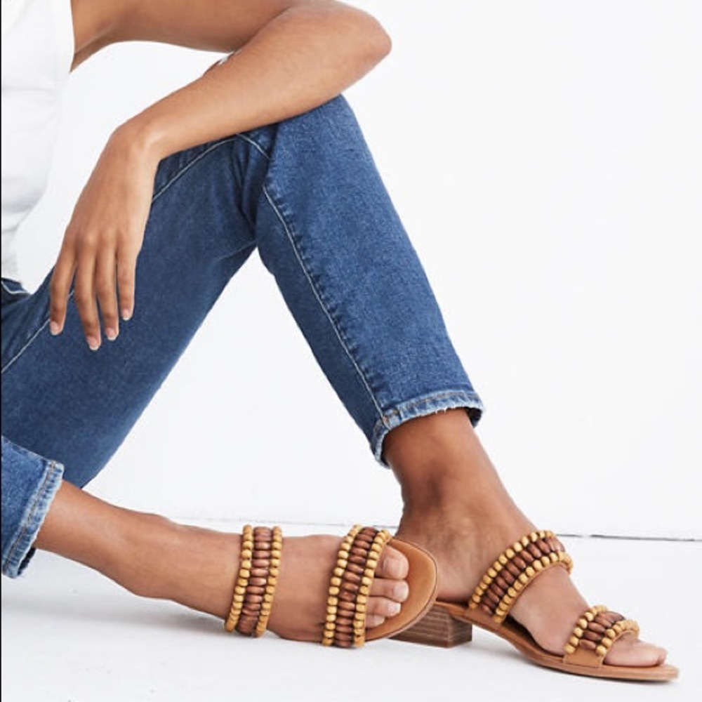 Madewell MARIANNA WOODEN BEAD SANDALS